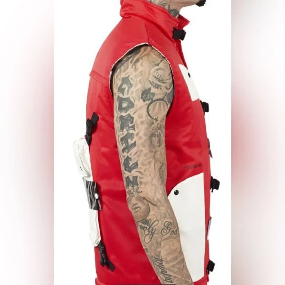 NWT The Hideout Clothing Men’s Red YK Tech Puffer Vest - Size 2XL